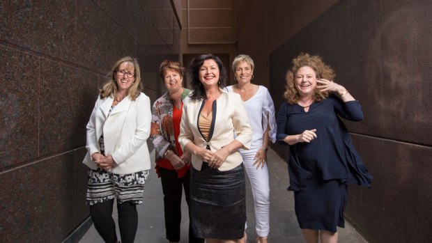 Women in charge in regional Victoria: mayors (from left) Margaret O'Rourke, Pam Clarke, Samantha McIntosh, Anna Speedie and Kylie Gaston.
