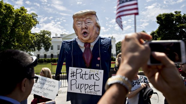 Protesters outside the White House last week.