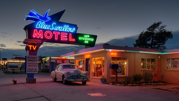  Blue Swallow Motel in Tucumcari, New Mexico. 