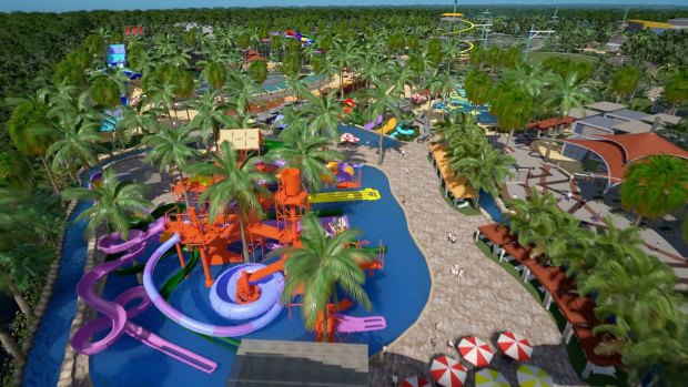 An artist's impression of Sanad Capital's planned Sunshine Coast water park development. 