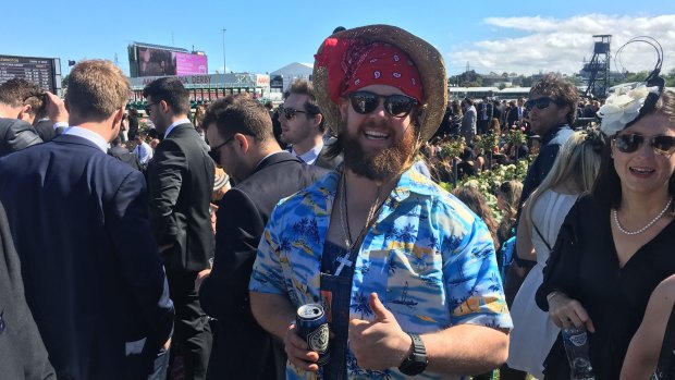 Mitchell Oliver from Burnie, Tasmania, ignored the black and white dress code.