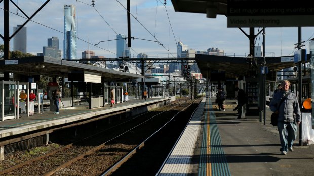 Richmond railway station platform.