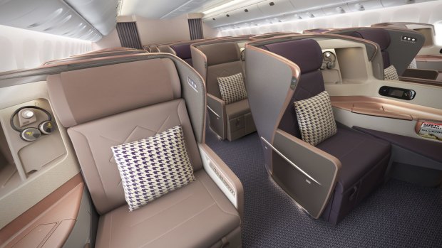 Singapore Airlines business class B777-300ER.