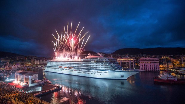 Viking Star christening in Bergen, Norway.