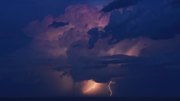 A storm off the Central Coast .