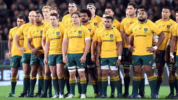 Stand tall: The Wallabies have it all to do if they are to turn a tough start to the Rugby Championship around.