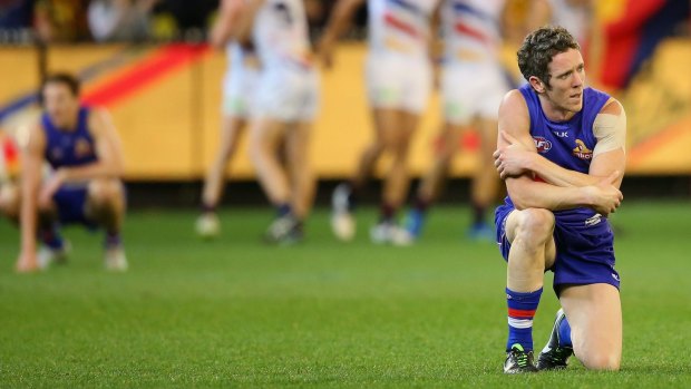 Robert Murphy of the Bulldogs ponders what might have been after the elimination final on Saturday.