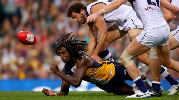 Top shelf: Nic Naitanui will be  one of five top-10 draft picks in the Eagles team this week.