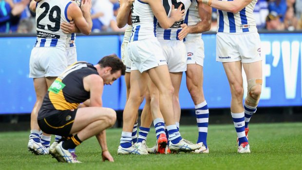 Heartbreak: Last year's elimination final loss to North was a bitter disappointment for the Tigers.