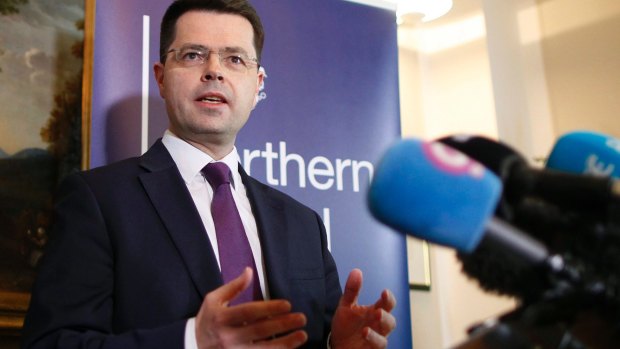 Britain's senior official for Northern Ireland, Northern Ireland Secretary James Brokenshire in Belfast earlier in the year.