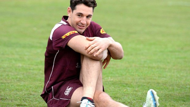 Cleared for action: Maroons fullback Billy Slater.