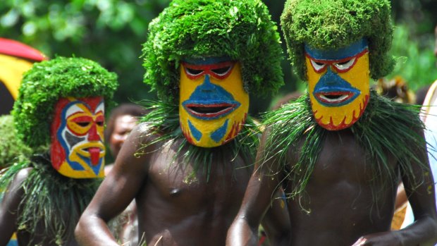 Meet the locals in PNG with Heritage Expeditions.