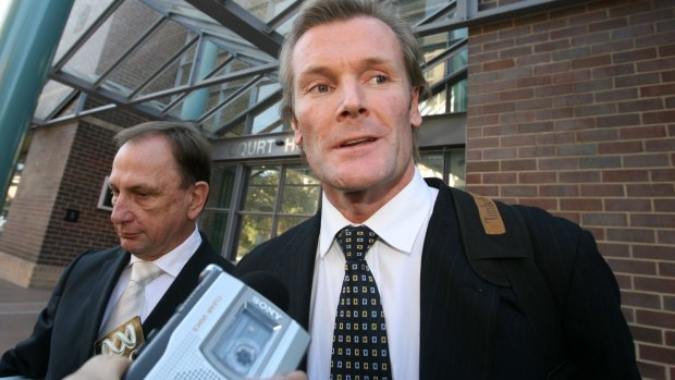 Gordon Wood speaks as he leaves Burwood Courthouse in 2007.