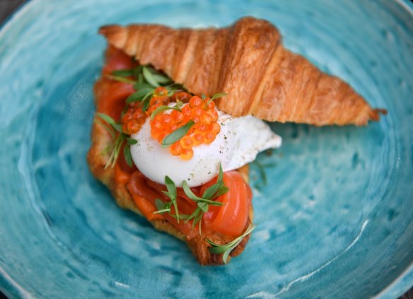 Croissant with trout.