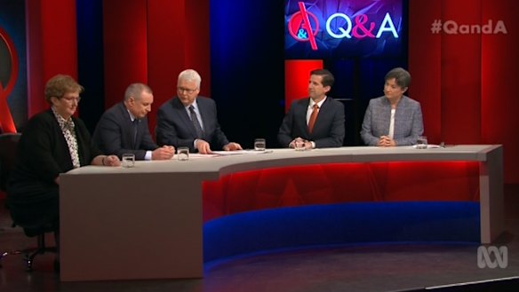 The panel on Monday night also included Amanda Vanstone and Penny Wong.