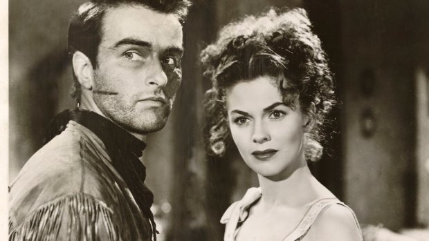 Montgomery Clift and Joanne Dru in a still from the film Red River.