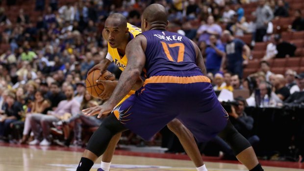 Trying to defy Father Time: Kobe Bryant.
