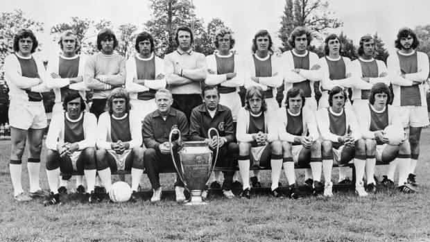 Legendary outfit: Ajax, pictured in 1973 with the European Cup.