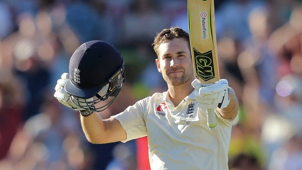 What a day: Dawid Malan scores his maiden Test century.