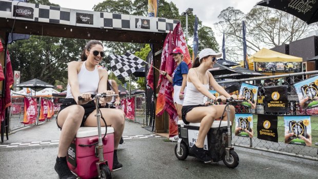 The annual Esky Race on Australia Day at the Normanby Hotel saw many take their chances on the motorised coolers.