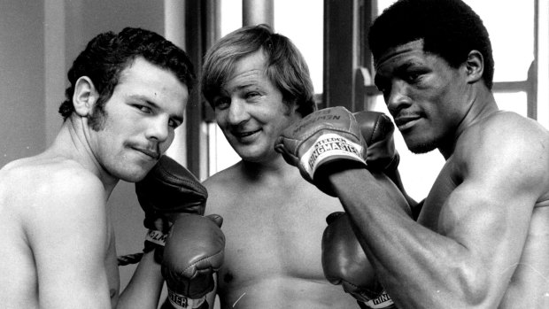 Fighting chance: Tommy Raudonikis (centre) has been given a one in three shot at recovering from cancer of the neck.