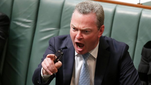 Mr Pyne tells the opposition what he thinks of them.
