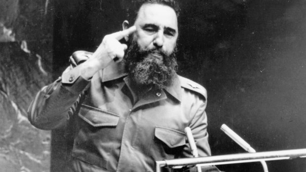 Fidel Castro addressing the United Nations in New York in 1979.