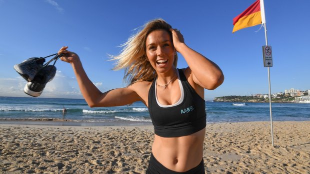 Sally Fitzgibbons is encouraging everyone to pull out their runners and "donate" the kilometres they walk or run to tackle childhood obesity together.