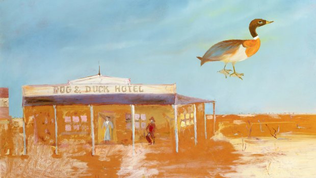 Nolan's iconic <em> Dog and Duck Hotel</em>. 