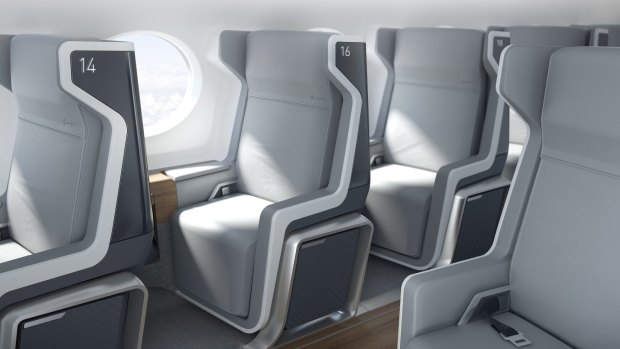 The interior seat designs for Boom's supersonic aircraft.