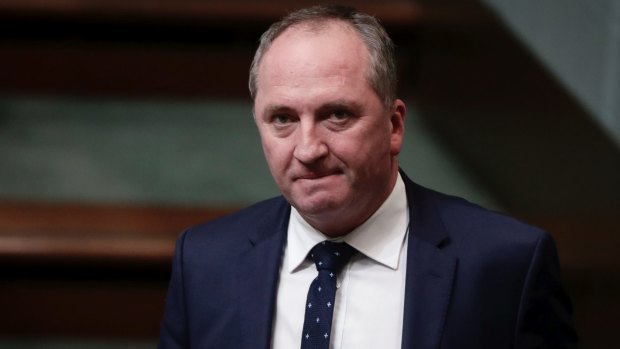 Former Deputy Prime Minister  Barnaby Joyce during Question Time at Parliament House in Canberra last month.