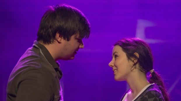 Daniel Steer, left,  and Kaitlin Nihill in <i>Next to Normal</i>. 