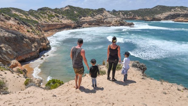 The view from Jubilee Point, where a whale carcass washed up in November. The remains have since been swept out to sea.