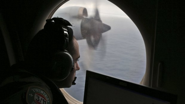Flight officer Rayan Gharazeddine on board a Royal Australian Air Force Orion searches for the missing Malaysia Airlines flight in 2014.