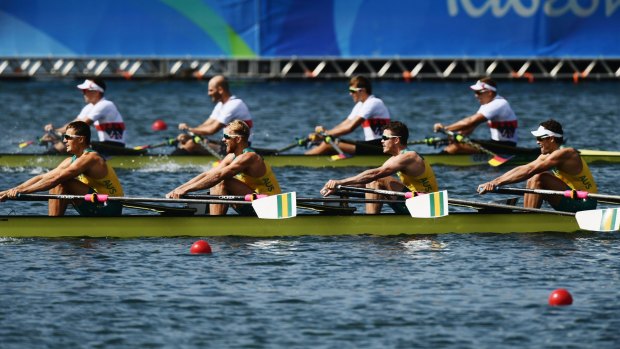 A sport of tactics: Australia's team in the foreground.