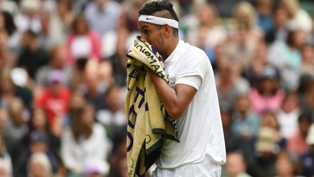 Nick Kyrgios was thrashed by Andy Murray, and was criticised for seeming to lose interest. 