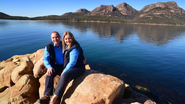Bay watch: Duncan and Irene Sinclair are determined to keep Tasmania's east coast as a pristine haven.