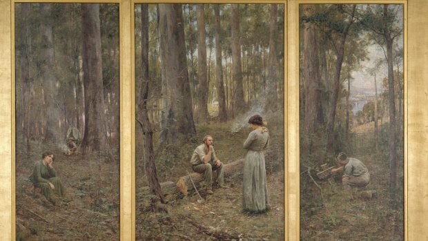 Frederick McCubbin's The Pioneer (1904 oil on canvas).