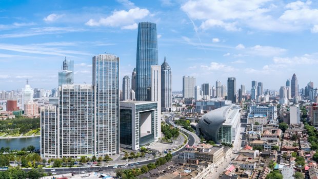 The Tianjin skyline.