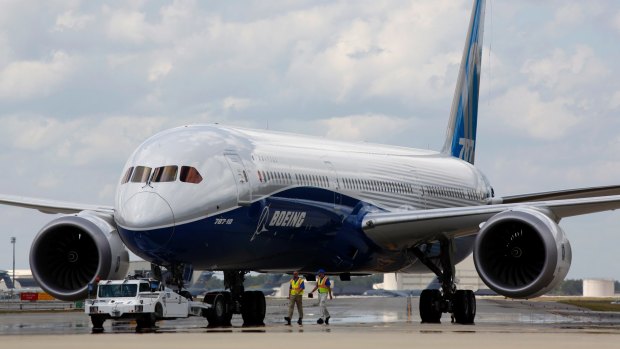 The new Boeing 787-10 Dreamliner.