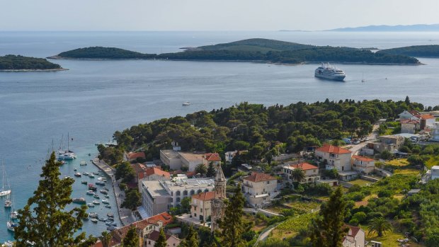 Ponant in Hvar, Croatia.