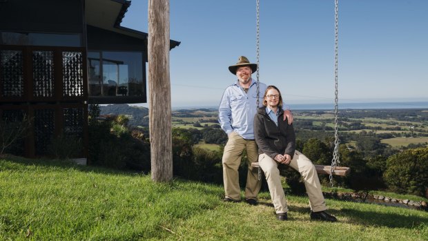 Anthony Houghton and his wife Louise Hallam run the Mt Hay Retreat in Berry. "It's been absolutely crazy - the long weekend booked out the day we opened our books."