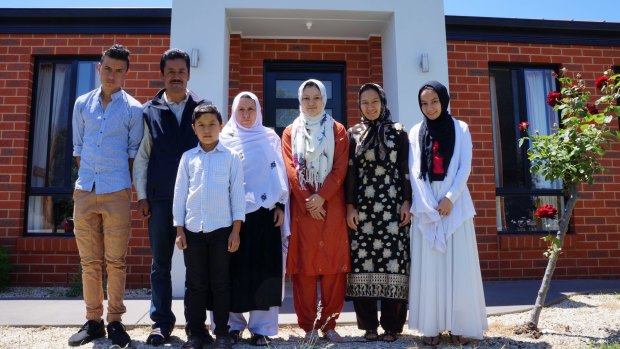 Family_portrait: From left: Reza, Nabi, Noor, Jawaher, Rahela, Rezwana, Raihana Baqiri. 