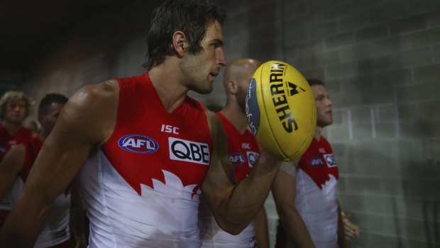 SYDNEY, AUSTRALIA - SEPTEMBER 19:  Josh Kennedy of the Swans walks out during the First AFL Semi Final match between the Sydney Swans and the North Melbourne Kangaroos at ANZ Stadium on September 19, 2015 in Sydney, Australia.  (Photo by Ryan Pierse/Getty Images)