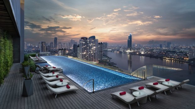The rooftop pool offers incredible views.