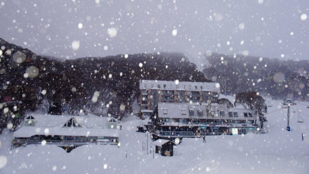 Another icy winter blast at Falls Creek on Thursday, in the midst of spring.