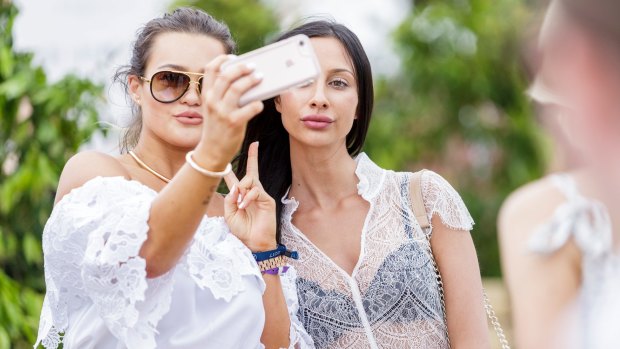 The only thing at Portsea there were more of than white dresses ... selfies.