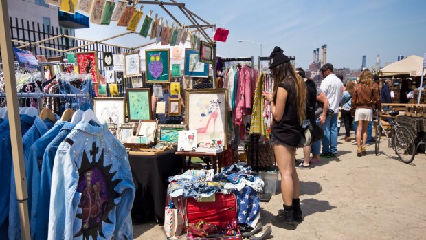 The famous Brooklyn Flea Market in Williamsburg.