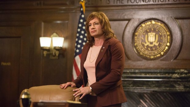 David Duchovny as transgender FBI agent Denise Bryson in Twin Peaks. 