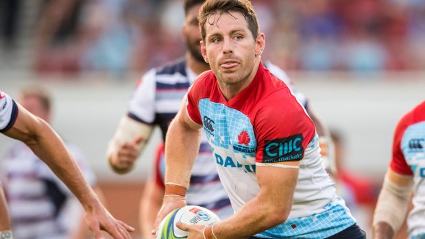 Hitting the ground running: Bernard Foley in action for the Waratahs in their pre-season trial against the Melbourne Rebels at Brookvale Oval. 
